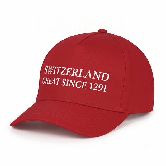 Switzerland Cap Great since 1291 Rot